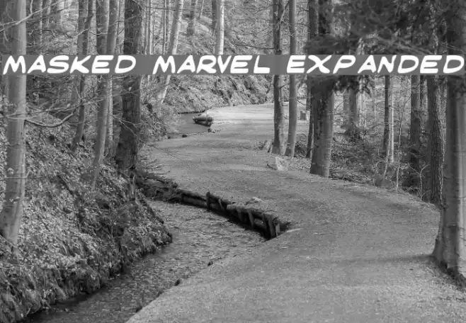 Masked Marvel Expanded Font examples