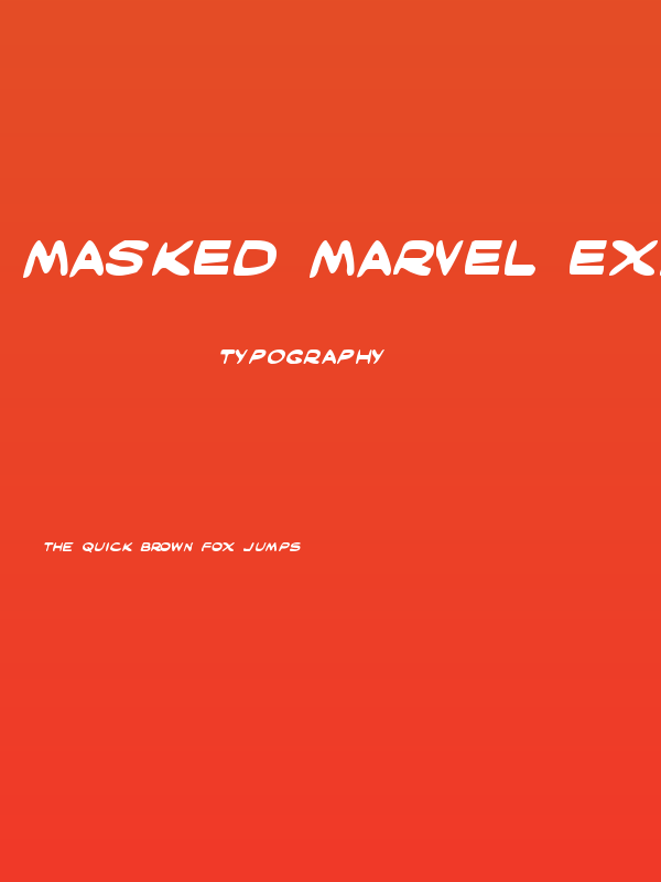 Masked Marvel Expanded Poster