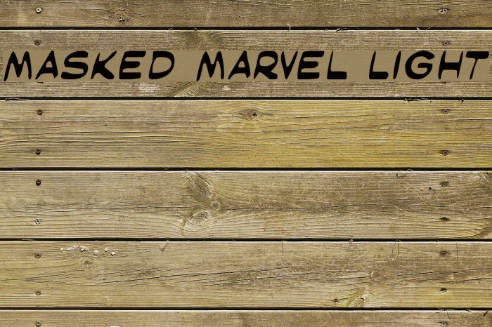 Masked Marvel Light Font examples