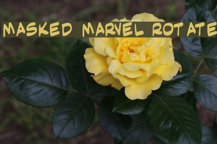 Masked Marvel Rotate Font examples