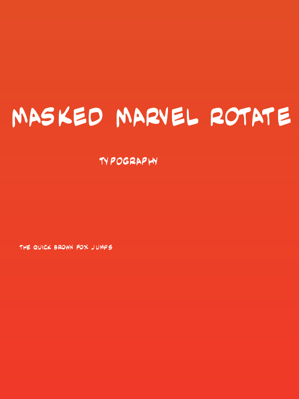 Masked Marvel Rotate Poster