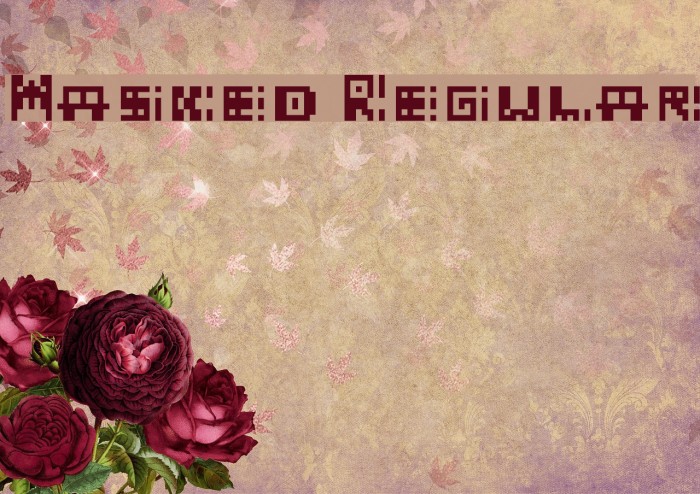 Masked Regular Font examples