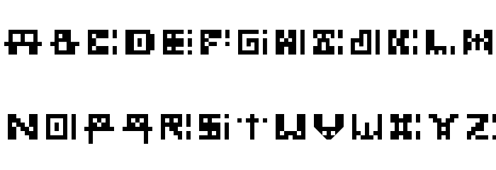 Masked Regular Font LOWERCASE