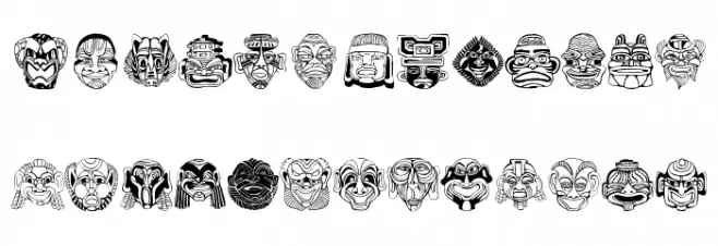 MaskenballDrei Polices MAJUSCULES