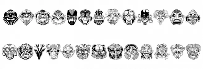 MaskenballDrei Caratteri MINUSCOLO