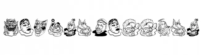 MaskenballOne  Frei Schriftart Herunterladen