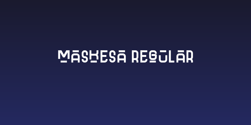 Maskesa Regular Social Header