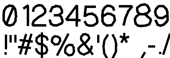 MaskingType Font OTHER CHARS