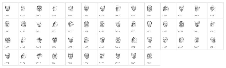 Masks 3D Regular Character Map