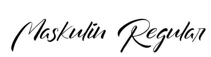 Maskulin-Regular Schriftart