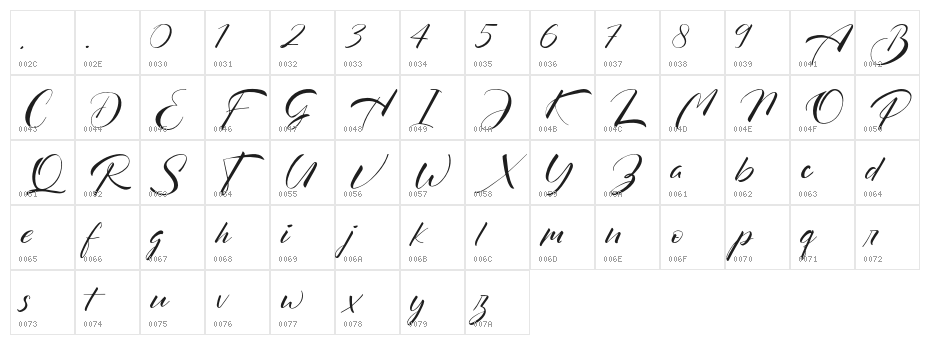 Maskulin-Regular Character Map
