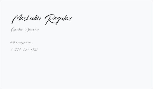 Maskulin-Regular Business Card