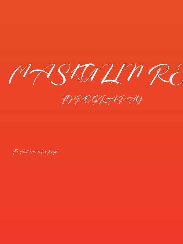 Maskulin-Regular Poster