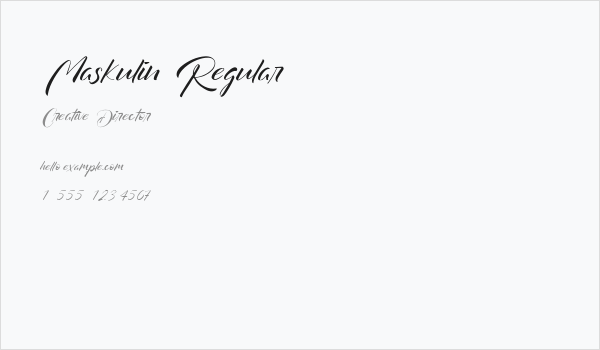 Maskulin Regular Business Card