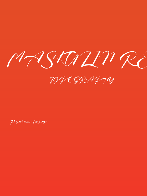 Maskulin Regular Poster