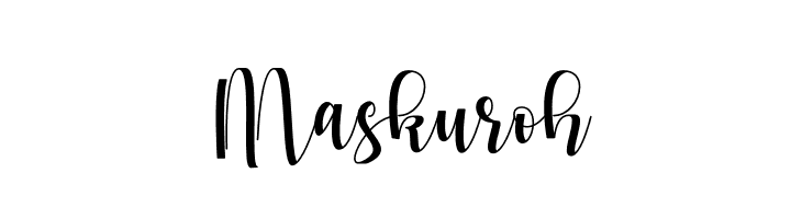 Maskuroh  免费字体下载