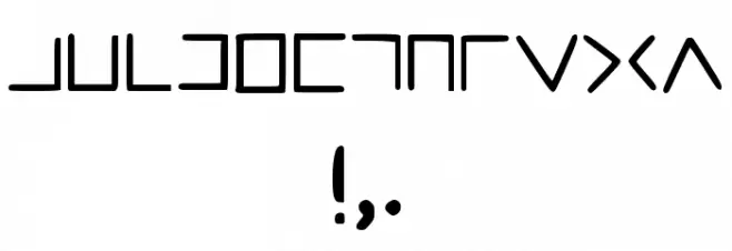 Masonic Cipher Font OTHER CHARS