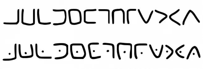 Masonic Cipher フォント 小文字
