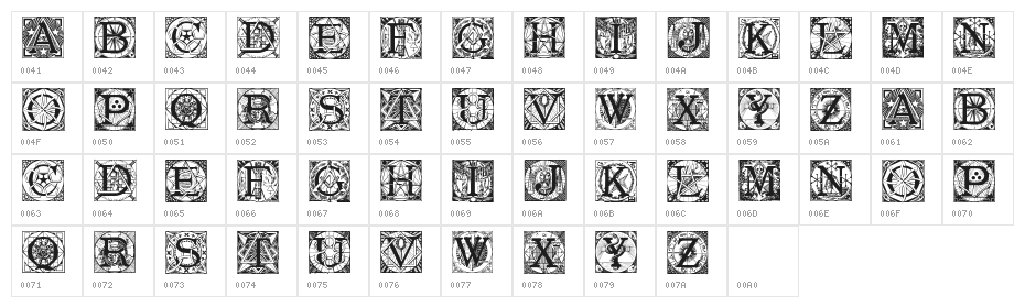 Masonic Tattegrain Character Map