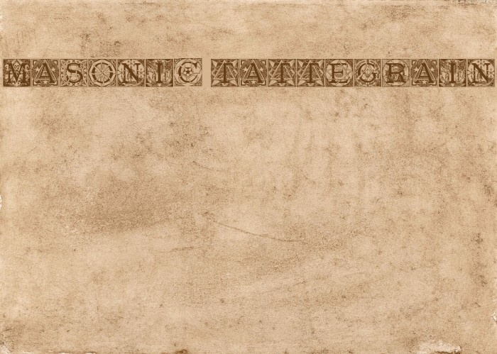 Masonic Tattegrain Font examples