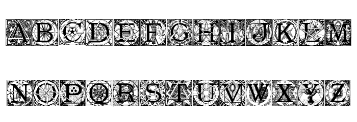 Masonic Tattegrain Font LOWERCASE