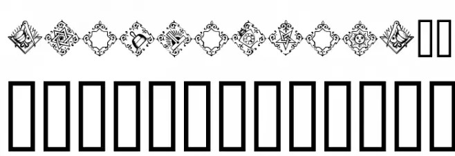 Masonic Schriftart Groß