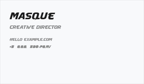 Masque Business Card