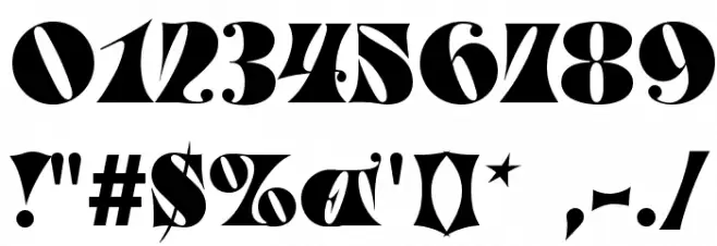 Masquerade Medium Font OTHER CHARS