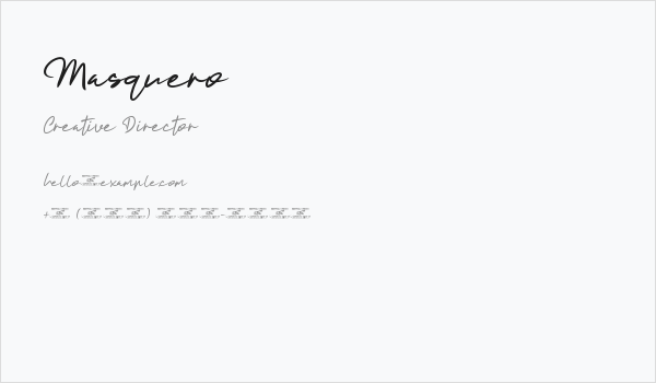 Masquero Business Card
