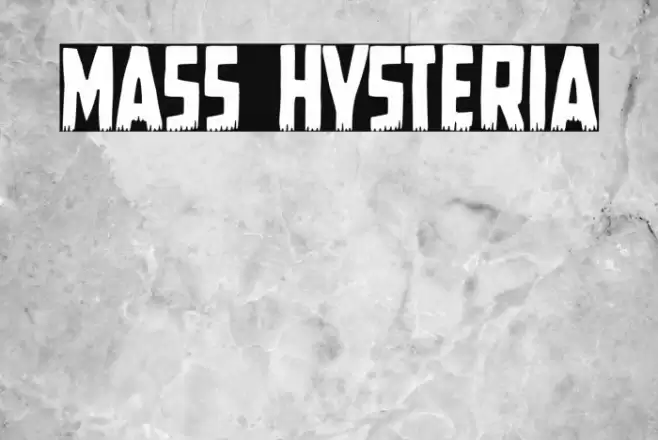 Mass Hysteria Font examples