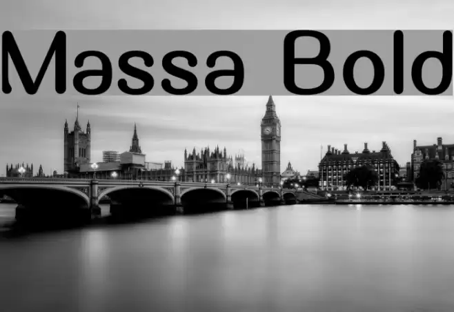 Massa Bold Font examples