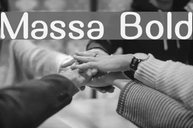 Massa Bold Font examples