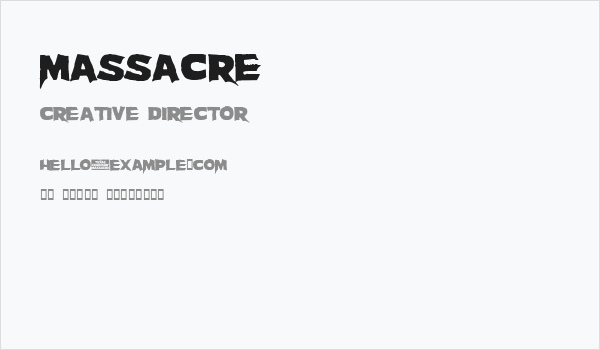 Massacre Business Card