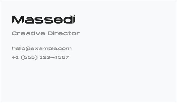 Massedi Business Card
