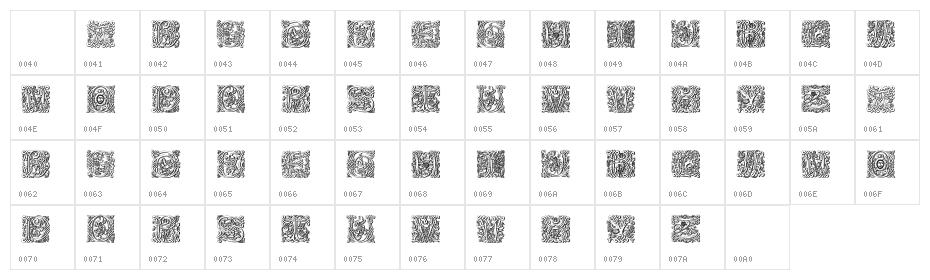 MasselleAMShadow Character Map