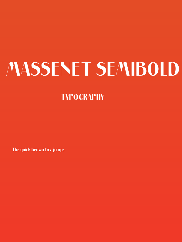 Massenet SemiBold Bold Poster
