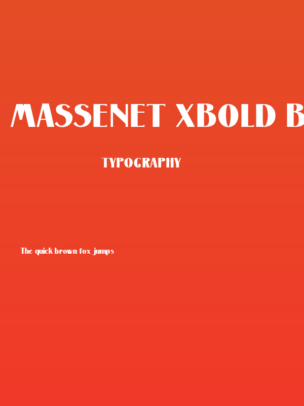 Massenet XBold Bold Poster