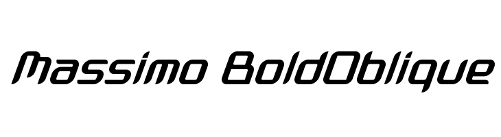 Massimo BoldOblique  font caratteri gratis