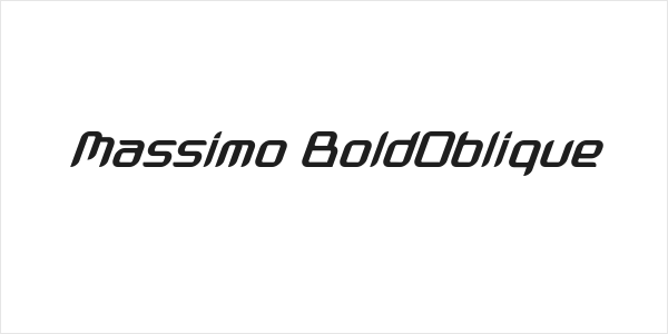 Massimo BoldOblique Logo
