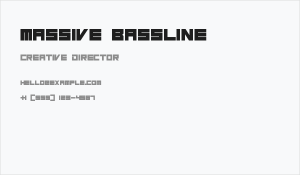 Massive Bassline Business Card