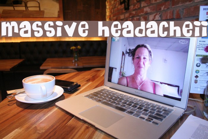 Massive HeadacheII Font examples
