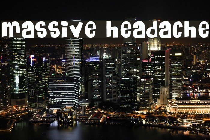 Massive Headache Caratteri examples