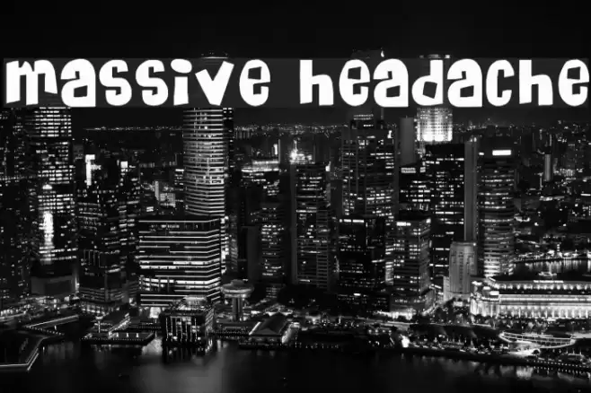 Massive Headache Caratteri examples