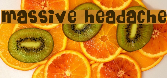 Massive Headache Caratteri examples