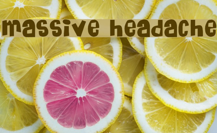 Massive Headache Caratteri examples