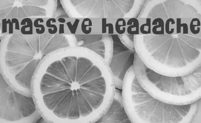 Massive Headache Caratteri examples