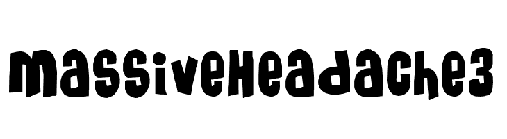 MassiveHeadache3  नि: शुल्क फ़ॉन्ट्स डाउनलोड