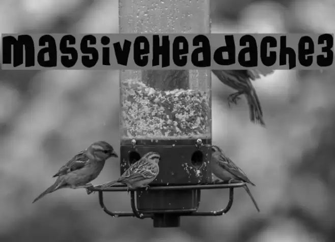 MassiveHeadache3 Font examples