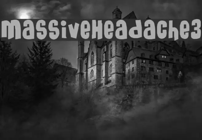 MassiveHeadache3 Font examples