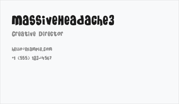 MassiveHeadache3 Business Card